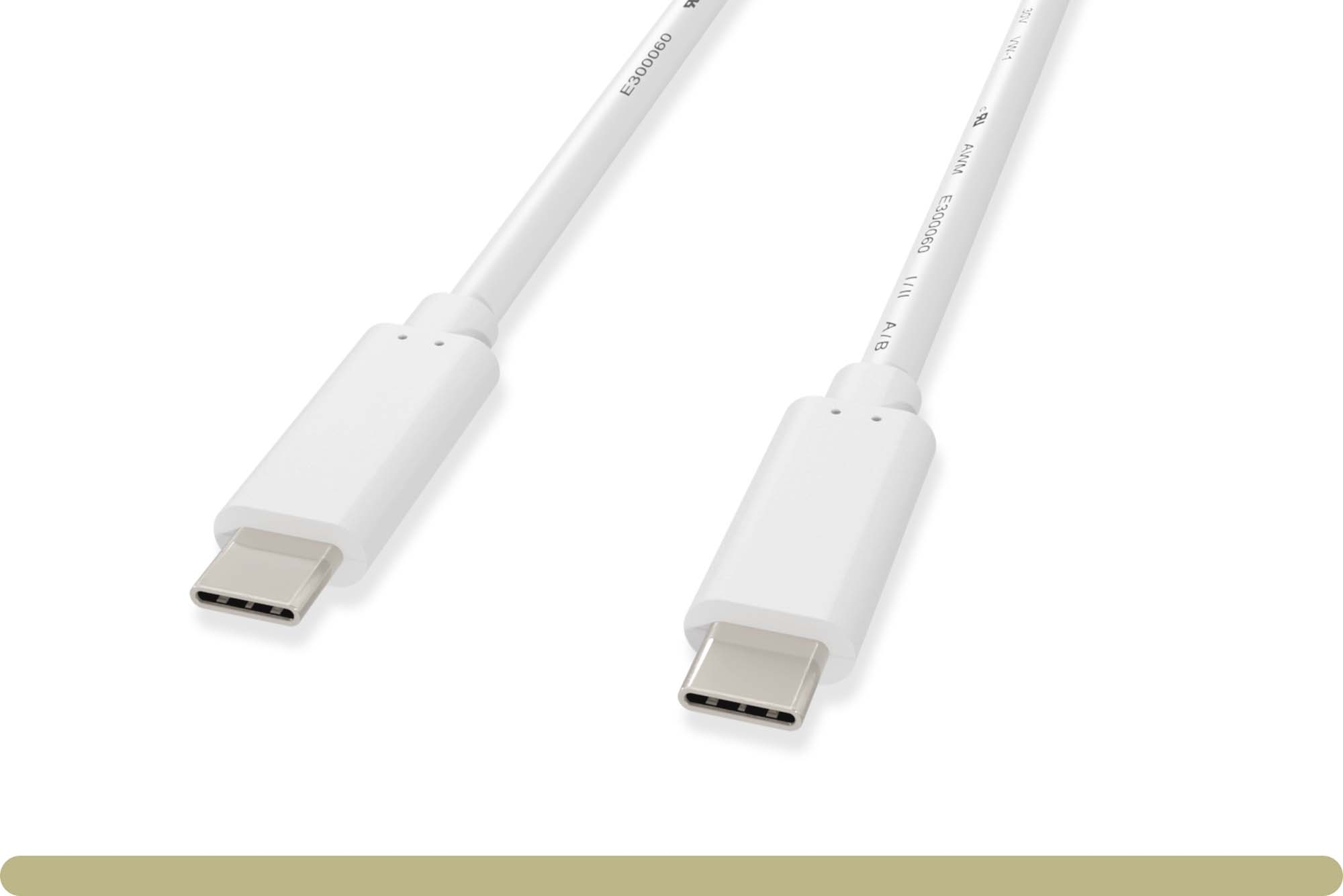 10uc-32cc1-x-wh.jpg USB 3.2 Gen 2x1 10G Type-C Male / Male Cable With USB PD 100W Fast Charging White - Image 1
