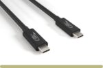USB 4.0 Gen2X2 Type C 20Gbps/240w Male/Male Cable, Black Color, E-Mark.
