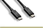 USB 4.0 Gen3 Type C  8K 40Gbps/240w Male/Male Cable, Black Color, E-Mark.