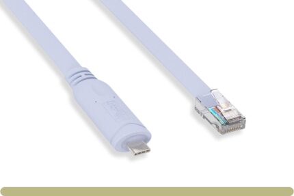 USB Type C Male to RJ45 Male 8P8C Console Cable Periwinkle Blue