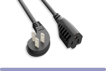 16 AWG Low Profile Angled Power Cord Extension