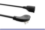 16 AWG Low Profile Angled Power Cord Extension - Image 2