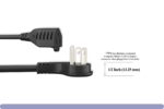 16 AWG Low Profile Angled Power Cord Extension - Image 3
