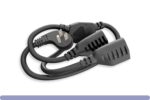 16 AWG Power Cord Splitter Extension NEMA 5-15P Low Profile Angled to NMEA 5-15R × 2 - Image 2