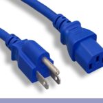 18 AWG Blue Standard Power Cord NEMA 5-15P to C13