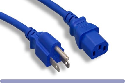 18 AWG Blue Standard Power Cord NEMA 5-15P to C13