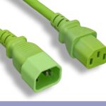 18 AWG Green Color Power Extension