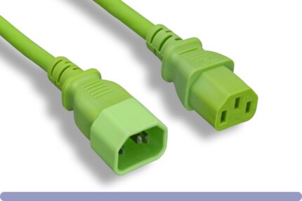 18 AWG Green Color Power Extension