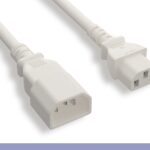 18 AWG White Color Power Extension