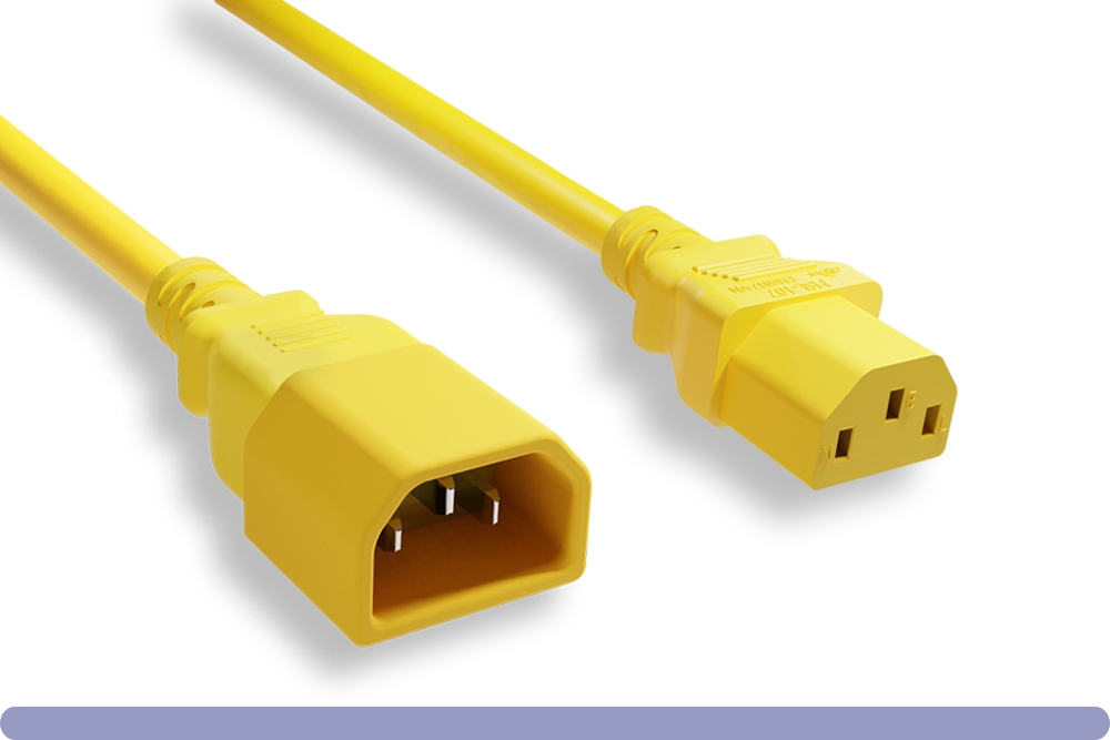 10w1-022xx-ye_1__3.jpg 18 AWG Yellow Color Power Extension - Image 1