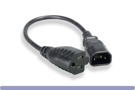 C14 To NEMA 5-15R 14 AWG AC Power Adapter Cord