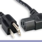 18 AWG Right Angle Standard Power Cord NEMA 5-15P to C13