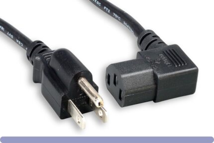 18 AWG Right Angle Standard Power Cord NEMA 5-15P to C13