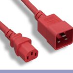 C20 to C13 Universal Jumper Power Cord Red Color