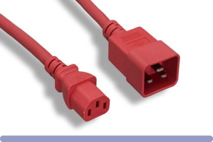 C20 to C13 Universal Jumper Power Cord Red Color