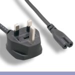 England Power Cord IEC-60320-C7 To BS1363 With Fuse