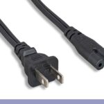 18 AWG Non-Polarized Notebook Power Cord NEMA 1-15P to C7, No Edge