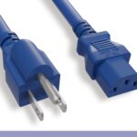 14 AWG Standard Power Cord NEMA 5-15P to C13, Blue Color
