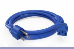 14 AWG Standard Power Cord NEMA 5-15P to C13, Blue Color - Image 2