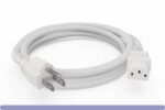 14 AWG Standard Power Cord NEMA 5-15P to C13, White Color - Image 2
