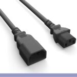 14 AWG C13/C14 Black Power Cord Extension
