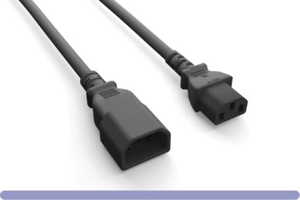 14 AWG C13/C14 Black Power Cord Extension