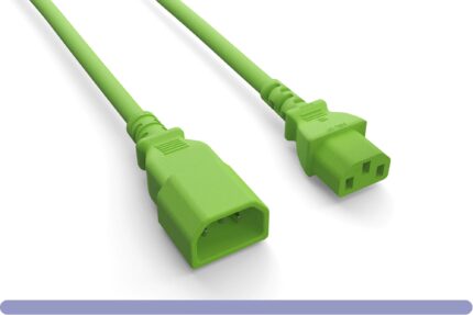 14 AWG C13/C14 Green Color Power Extension