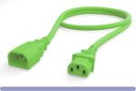 14 AWG C13/C14 Green Color Power Extension - Image 2