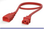 14 AWG C13/C14 Red Color Power Extension - Image 2