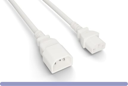 14 AWG  C13/C14 White Color Power Extension
