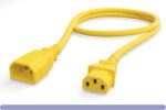 14 AWG  C13/C14 Yellow Color Power Extension - Image 2