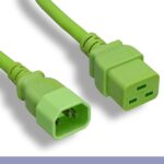 14 AWG Green Color C14 / C19 Power Cord