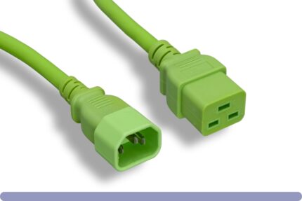 14 AWG Green Color C14 / C19 Power Cord