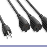 14 AWG 1-to-3 Power Cord Splitter NEMA 5-15P to NEMA 5-15R x3