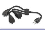 14 AWG 1-to-3 Power Cord Splitter NEMA 5-15P to NEMA 5-15R x3 - Image 2