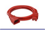 14 AWG Red Color C15 / C14 Power Cord - Image 2