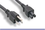 18 AWG 3 Prong Notebook Power Cord NEMA 5-15P to C5
