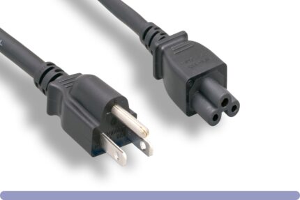 18 AWG 3 Prong Notebook Power Cord NEMA 5-15P to C5