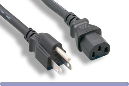 18 AWG Standard Power Cord NEMA 5-15P to C13