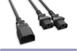 16AWG Power Cord Extension / Splitter C14 to C13 x 2