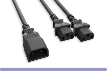 16AWG Power Cord Extension / Splitter C14 to C13 x 2