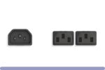 16AWG Power Cord Extension / Splitter C14 to C13 x 2 - Image 4