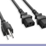 18 AWG NEMA 5-15P to C13 Splitter Power Cord