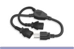 18 AWG NEMA 5-15P to C13 Splitter Power Cord - Image 2