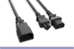 18 AWG C14 to C13 + C5 Y-Shape Splitter Power Cord