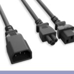 18 AWG C14 to C13 + C5 Y-Shape Splitter Power Cord