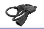 18 AWG C14 to C13 + C5 Y-Shape Splitter Power Cord - Image 2