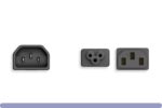 18 AWG C14 to C13 + C5 Y-Shape Splitter Power Cord - Image 3