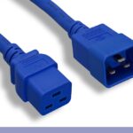 12 AWG Blue Color C20 to C19 Universal Jumper Power Cord