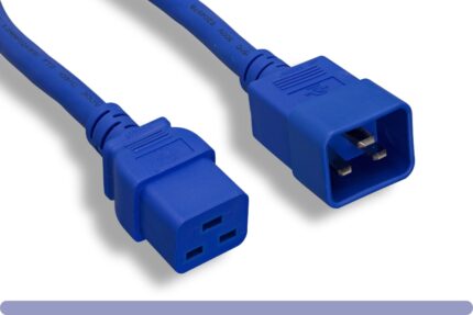 12 AWG Blue Color C20 to C19 Universal Jumper Power Cord